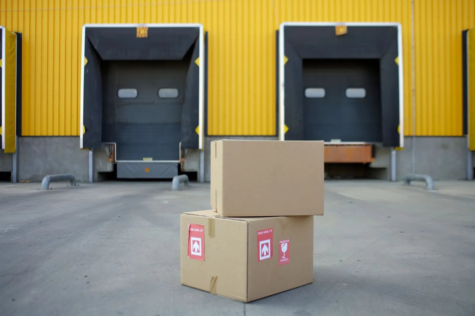 Commercial goods move through well-coordinated loading facilities.